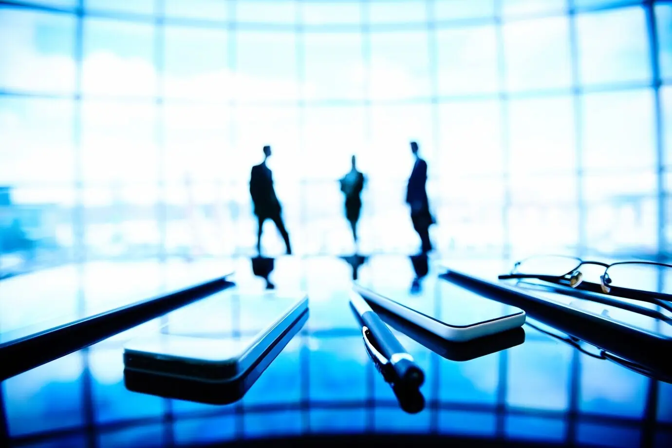 Business professionals in modern office